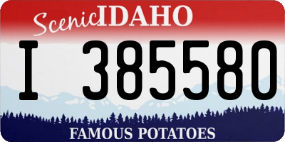 ID license plate I385580