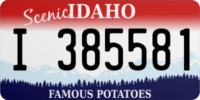 ID license plate I385581