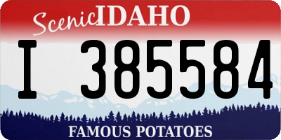 ID license plate I385584