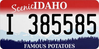 ID license plate I385585