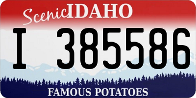 ID license plate I385586