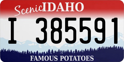 ID license plate I385591