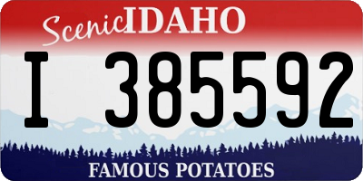 ID license plate I385592