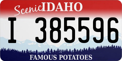 ID license plate I385596