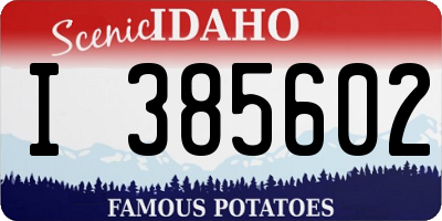 ID license plate I385602