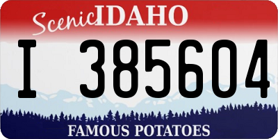 ID license plate I385604