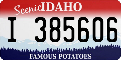 ID license plate I385606