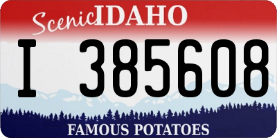 ID license plate I385608