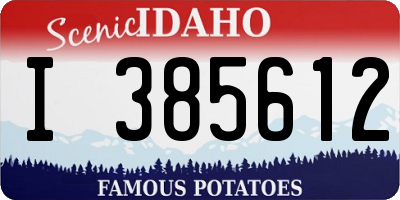 ID license plate I385612
