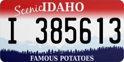 ID license plate I385613