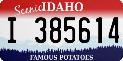 ID license plate I385614