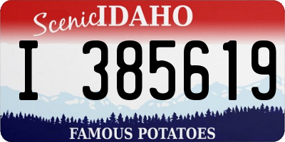 ID license plate I385619