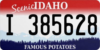 ID license plate I385628