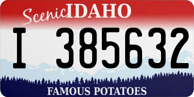 ID license plate I385632