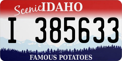ID license plate I385633