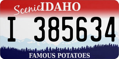 ID license plate I385634