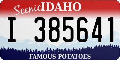ID license plate I385641