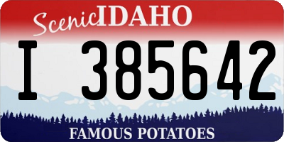 ID license plate I385642