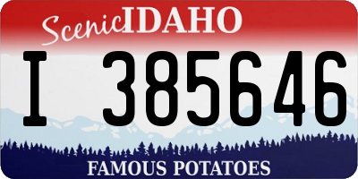 ID license plate I385646