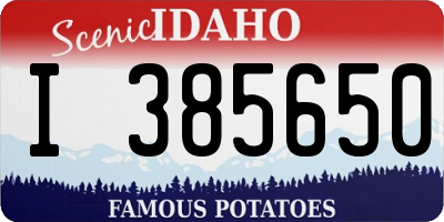ID license plate I385650