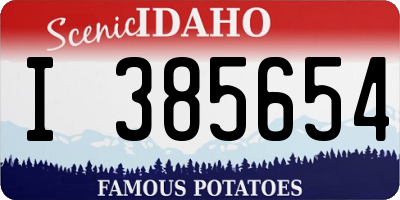ID license plate I385654