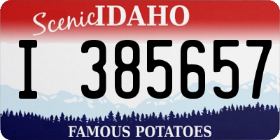 ID license plate I385657