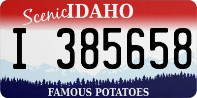 ID license plate I385658