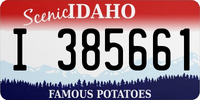 ID license plate I385661