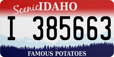 ID license plate I385663