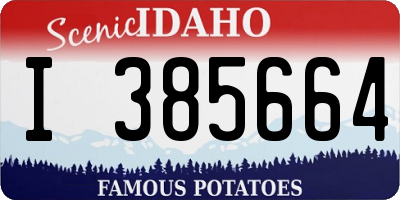 ID license plate I385664
