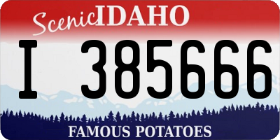 ID license plate I385666