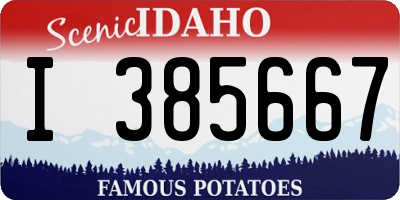 ID license plate I385667