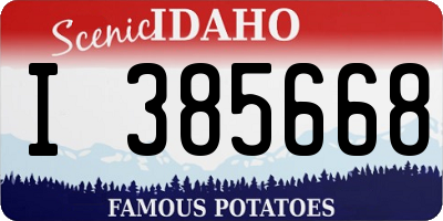 ID license plate I385668