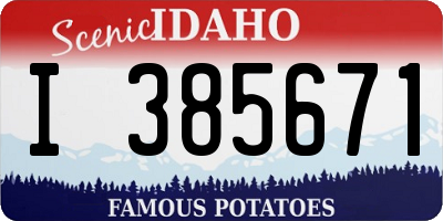 ID license plate I385671