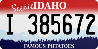 ID license plate I385672