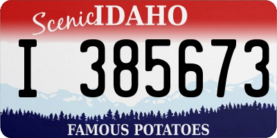 ID license plate I385673