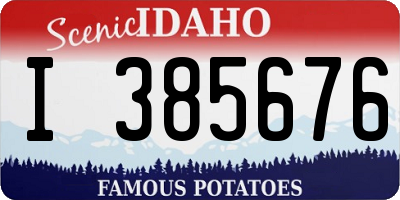 ID license plate I385676