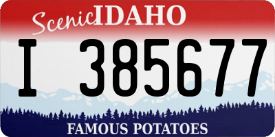 ID license plate I385677