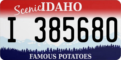 ID license plate I385680
