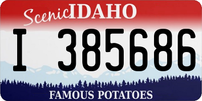 ID license plate I385686