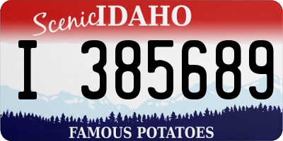 ID license plate I385689