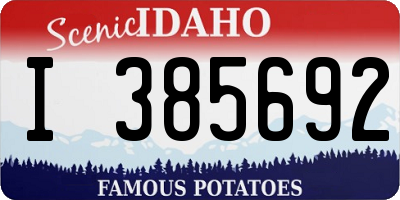 ID license plate I385692