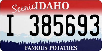 ID license plate I385693