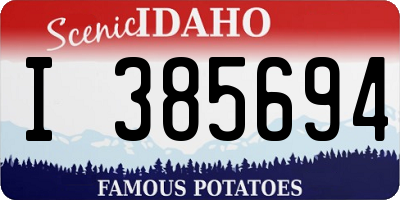 ID license plate I385694