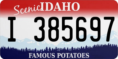 ID license plate I385697