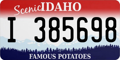 ID license plate I385698