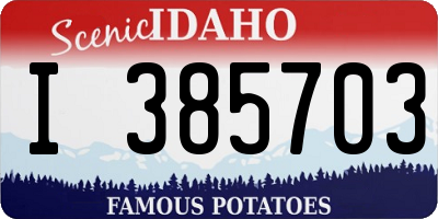 ID license plate I385703