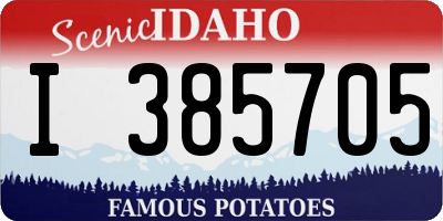 ID license plate I385705
