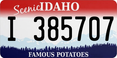 ID license plate I385707