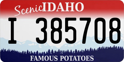 ID license plate I385708